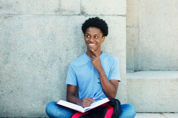 Student excited about graduating early